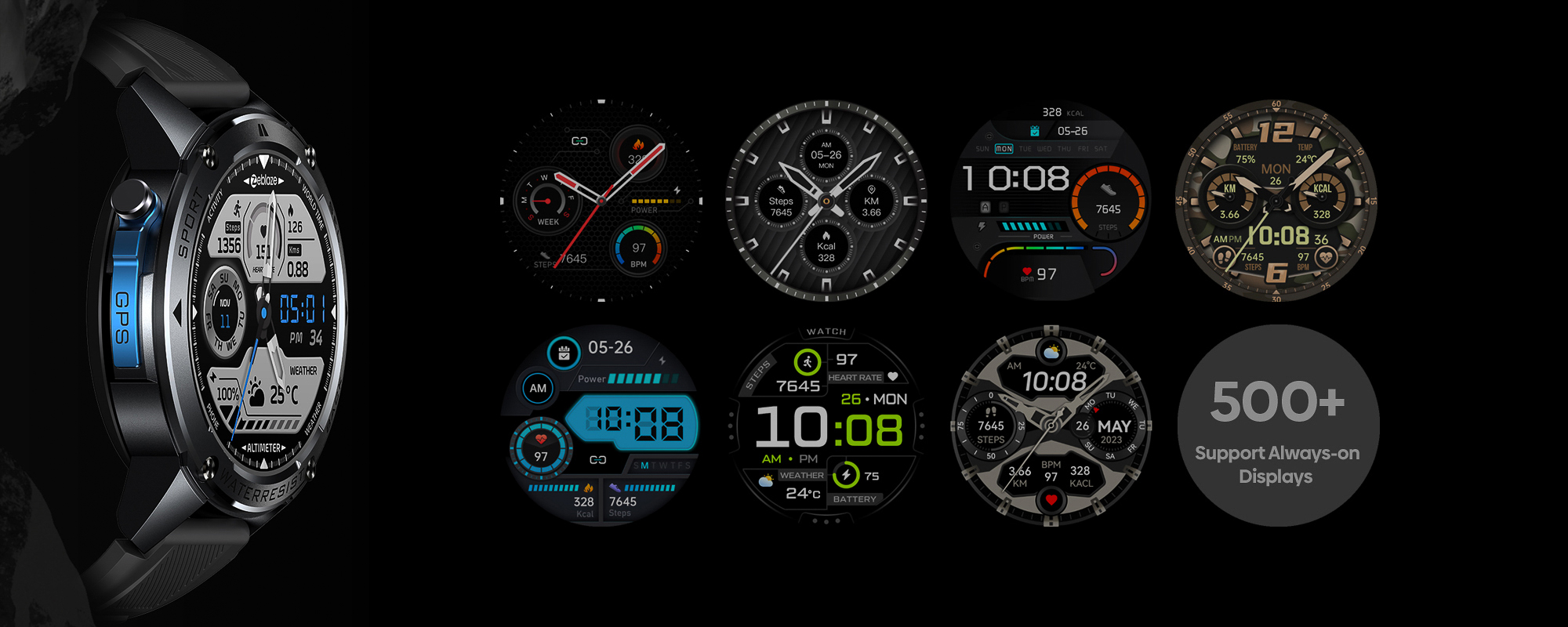 Smartwatch Zeblaze Stratos 2 Ultra - czarny